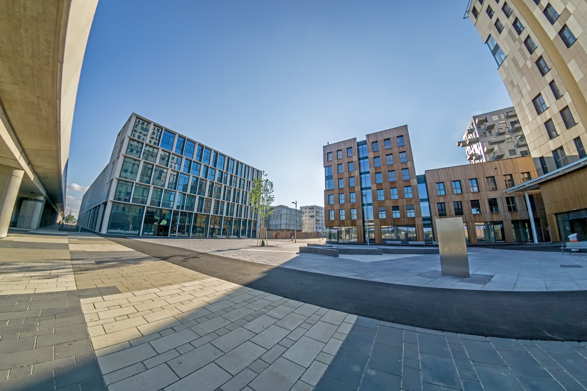 Seestadt Aspern, Vienna's eastern new district built around an artificial lake, with mixed <a href=